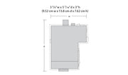 Woodland Scenics BR5027 HO scale Granny's House footprint and dimensions diagram