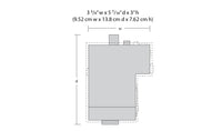 Woodland Scenics BR5027 HO scale Granny's House footprint and dimensions diagram