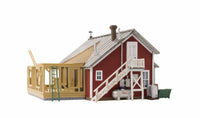 Woodland Scenics BR5031 HO scale Country Store Expansion rear view and addition framing