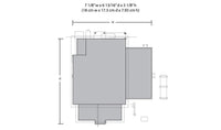 Woodland Scenics BR5031 HO scale Country Store Expansion footprint and dimensions diagram