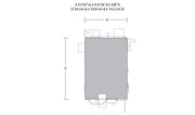 Woodland Scenics BR5032 HO scale J. W. Cobbler footprint and dimensions diagram