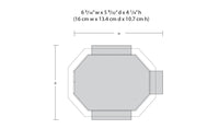 Woodland Scenics BR5035 HO scale Grand Gazebo footprint and dimensions diagram