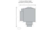 Woodland Scenics BR5041 HO scale Community Church footprint and dimensions diagram