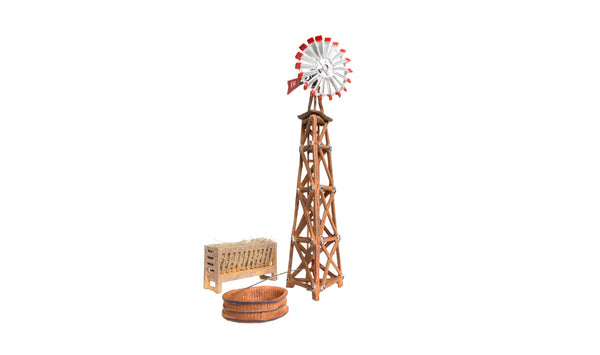 Woodland Scenics BR5043 HO scale Windmill with feeder and water trough