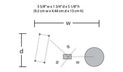 Woodland Scenics BR5043 Windmill footprint and dimensions diagram