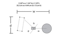 Woodland Scenics BR5043 Windmill footprint and dimensions diagram