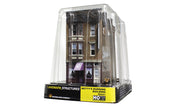 Woodland Scenics BR5051 Betty's Burning Building HO scale Built-&-Ready model, retail package.
