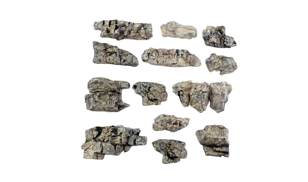 Woodland Scenics C1139 Outcropping Ready Rocks, individual pre-painted rock pieces.