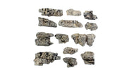 Woodland Scenics C1139 Outcropping Ready Rocks, individual pre-painted rock pieces.