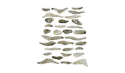 Woodland Scenics C1141 Creek Bed Ready Rocks, individual pre-painted rock pieces.