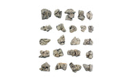 Woodland Scenics C1142 Boulder Ready Rocks, individual pre-painted rock pieces.