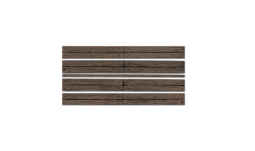 Woodland Scenics C1145 O scale wood plank grade crossing, textured crossing components.