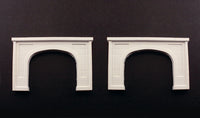 Woodland Scenics C1156 pair of unpainted concrete double-track tunnel portals.