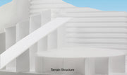 Woodland Scenics C1176 Modeling Sheets terrain construction example; assembled structure shown for inspiration.