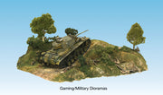 Woodland Scenics C1179 Shaper Sheet military terrain application example; tank and scenery not included