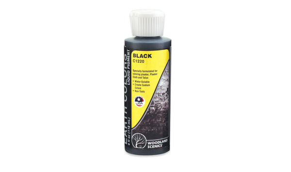 Woodland Scenics C1220 Black Earth Colors liquid pigment bottle, 4 fl oz