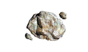Painted casting examples made with Woodland Scenics C1238 Weathered Rock Mold; casting materials and paint sold separately