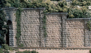 Woodland Scenics C1259 retaining walls, painted and installed layout example; scenery and track not included