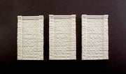 Woodland Scenics C1259, three unpainted HO scale cut stone retaining wall sections