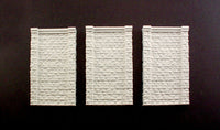 Woodland Scenics C1259, three unpainted HO scale cut stone retaining wall sections