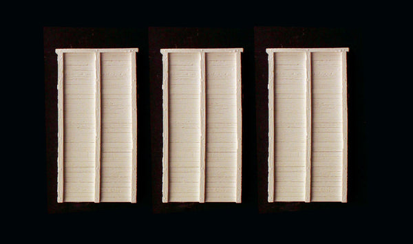 Woodland Scenics C1260 HO scale timber retaining walls, three unpainted wall sections.