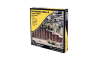 Woodland Scenics C1260 HO scale timber retaining walls, retail packaging.