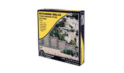 Woodland Scenics C1261 HO scale random-stone retaining walls, retail packaging.