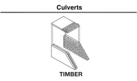 Woodland Scenics C1265 HO scale timber culvert, manufacturer assembly illustration.