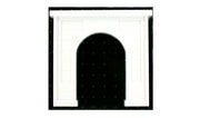 Woodland Scenics C1266 O scale concrete single-track tunnel portal, unpainted portal.