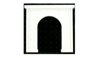 Woodland Scenics C1266 O scale concrete single-track tunnel portal, unpainted portal.