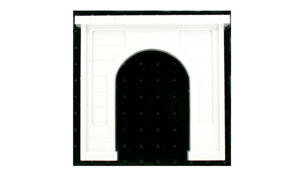 Woodland Scenics C1266 O scale concrete single-track tunnel portal, unpainted portal.