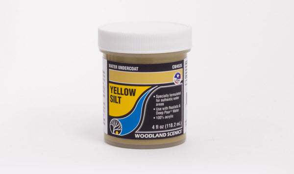 Woodland Scenics CW4535 Yellow Silt Water Undercoat, 4 fl oz bottle