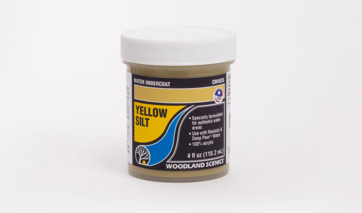 Woodland Scenics CW4535 Yellow Silt Water Undercoat, 4 fl oz bottle