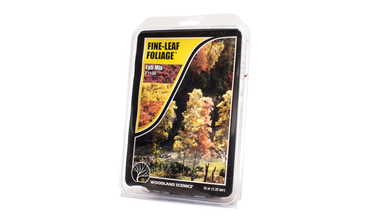 Woodland Scenics F1135 Fall Mix Fine-Leaf Foliage, manufacturer packaging.