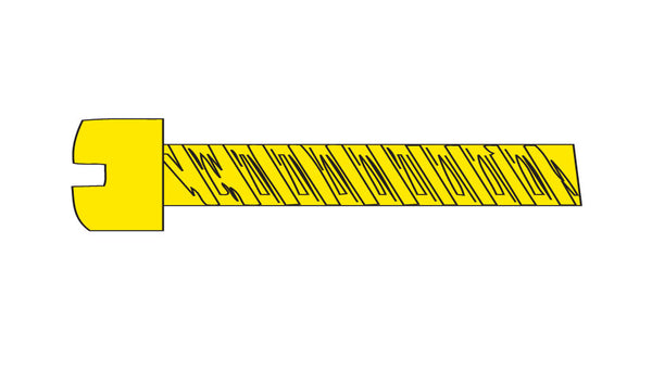 Woodland Scenics Hob-Bits H824 00-90 x 1/2 inch fillister head screws — manufacturer illustration of one screw from the five-piece pack.