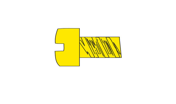 Woodland Scenics Hob-Bits H825 0-80 x 1/8 inch fillister head screws — manufacturer illustration of one screw from the five-piece pack.