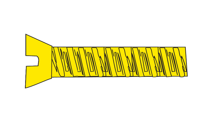Woodland Scenics Hob-Bits H852 1-72 x 1/2 inch flat head screws — manufacturer illustration of one screw from the five-piece pack.