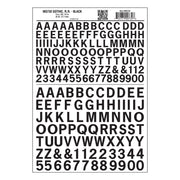 Woodland Scenics MG732 Gothic Railroad Black dry transfer lettering sheet.