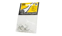 Woodland Scenics S32 Broken Stumps, 14-piece manufacturer package of unpainted stumps.