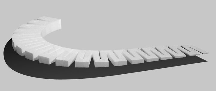 Woodland Scenics ST1412 curved 2% foam incline starter section