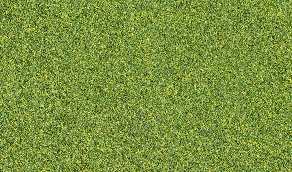 Woodland Scenics T1349 Green Blend Blended Turf — manufacturer color and texture close-up.