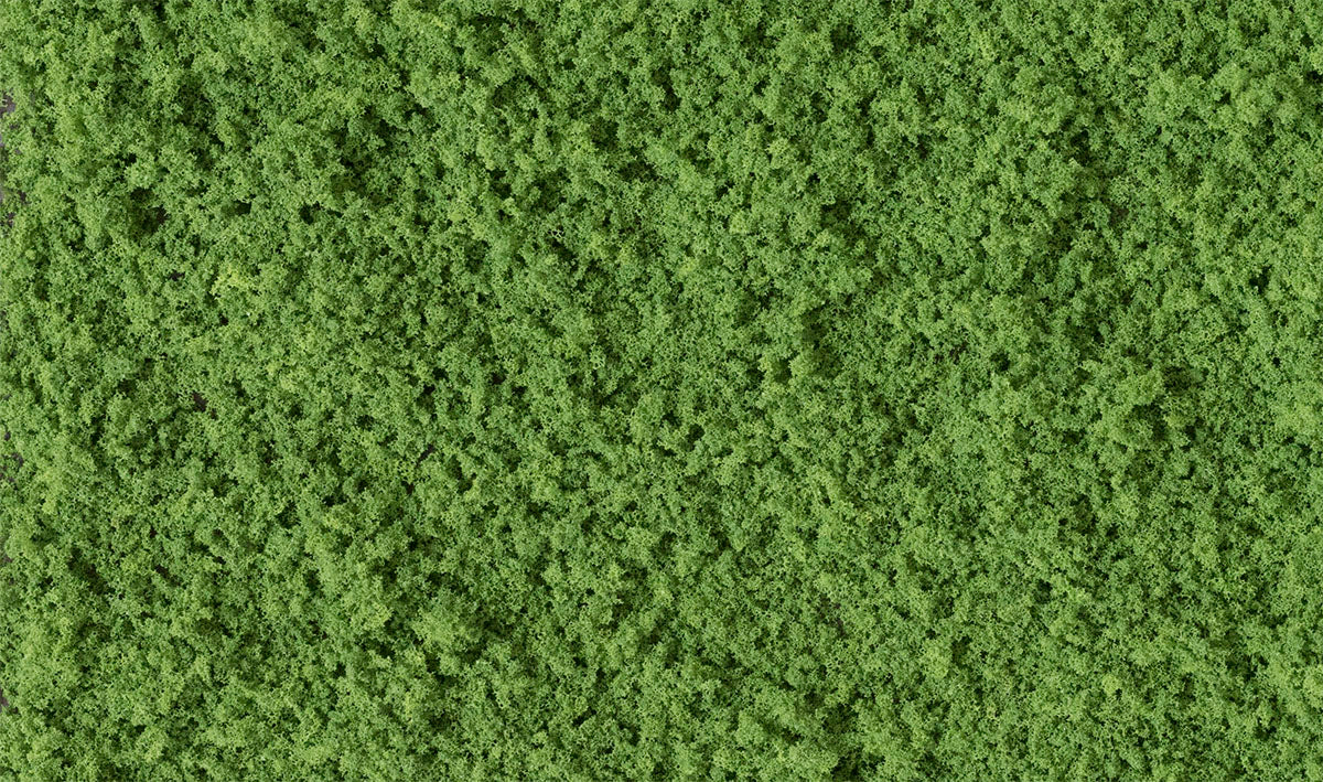 Woodland Scenics T1364 Medium Green Coarse Turf — manufacturer color and texture close-up.