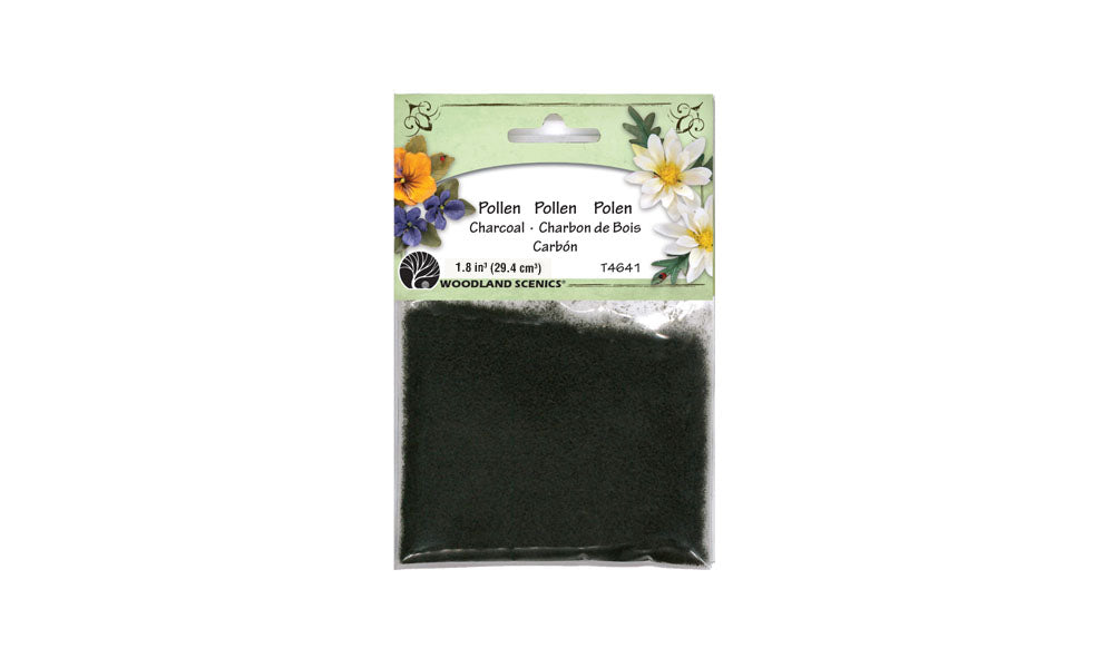Woodland Scenics T4641 Charcoal Pollen modelling material, retail package.