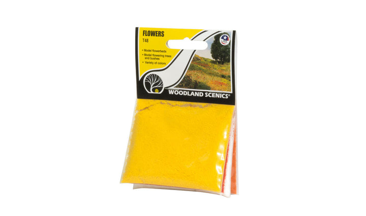Woodland Scenics T48 Flowers in Four Colors, retail packaging.