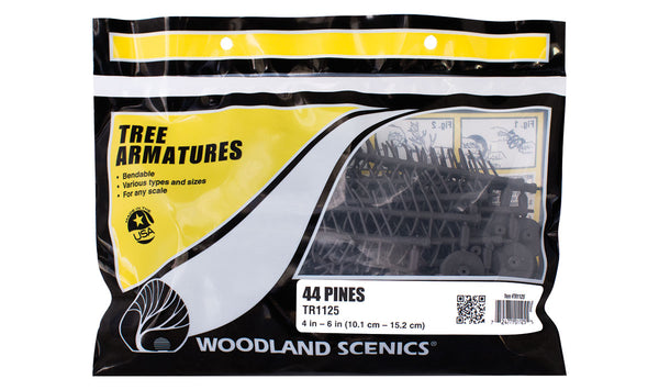 Woodland Scenics TR1125 Pine Tree Armatures, 44-piece manufacturer package.