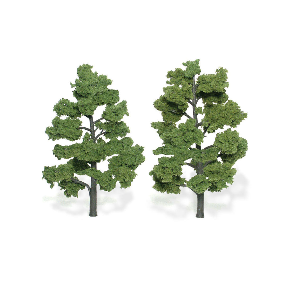 Woodland Scenics TR1515 light green model trees, 6 to 7 inches tall, two trees