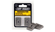 Woodland Scenics TT4552 Tidy Track Maintenance Pads, two-piece retail package and loose-pad detail.