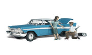 Woodland Scenics AS5323 Felix Fix-a-Flat N scale car and figures