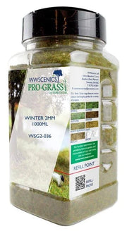 WWScenics WSG2-036 2mm winter static grass 1000ml canister