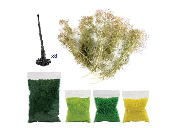WWScenics WSLF060 Summer tree making kit resin trunks, seafoam and foliage